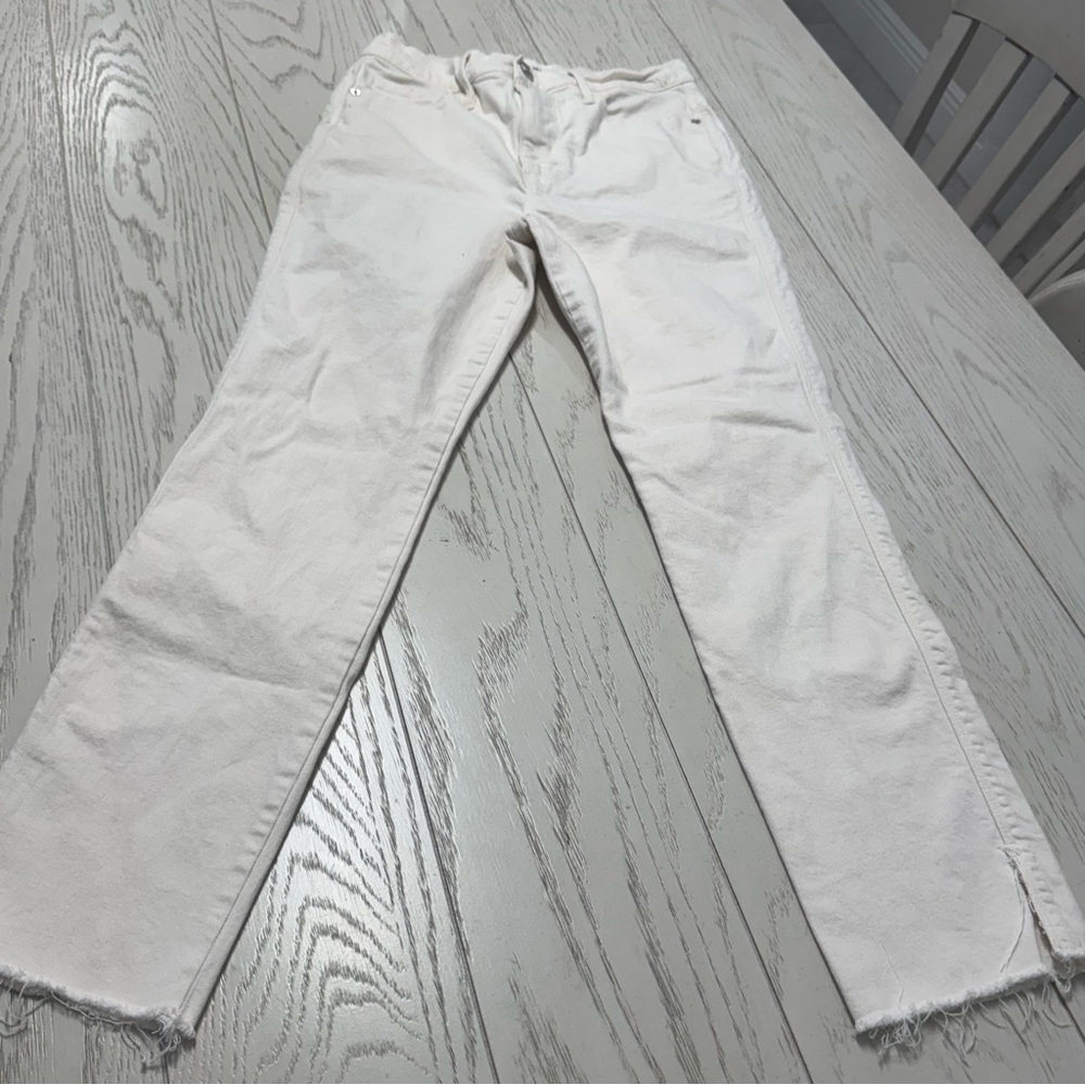 Frame Denim White Straight Leg Jeans